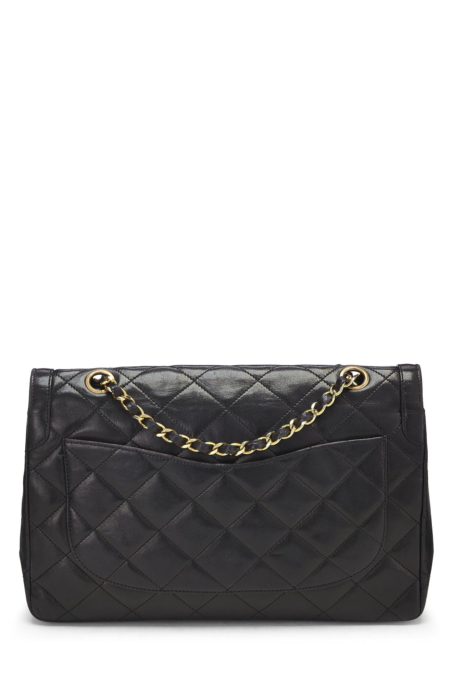 Chanel, Black Quilted Lambskin Paris Limited Double Flap Jumbo, Black