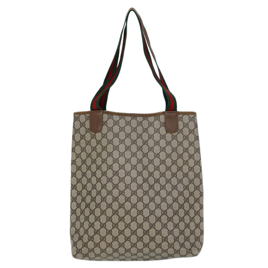 Luxury Gucci Trending 2025 GG Supreme Web Sherry Line Tote Bag PVC Beige Red 39 02 003 72637