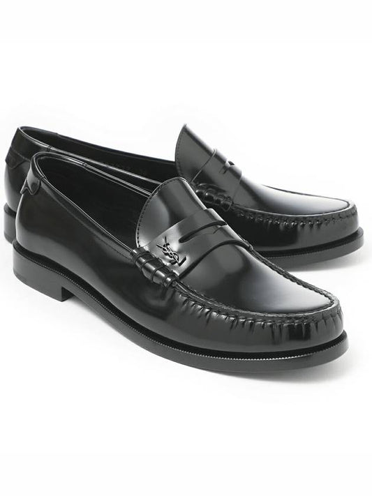 Luxury Saint Laurent Women's Monogram Le Penny Loafer Black