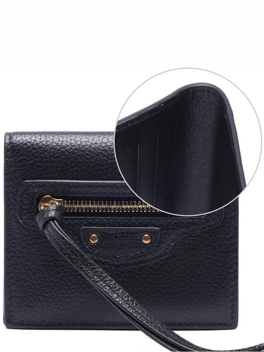 Luxury Balenciaga Neo Classic Half Wallet Black