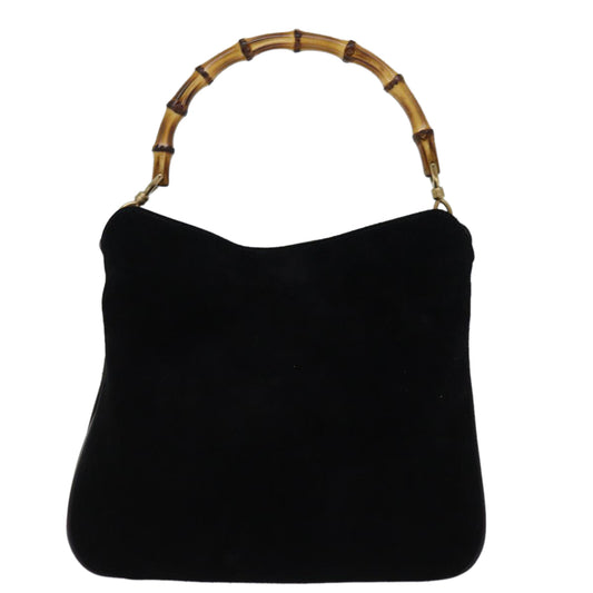 Luxury Gucci Trending 2025 Bamboo Shoulder Bag Suede 2way Black 001 1998 1638 74235