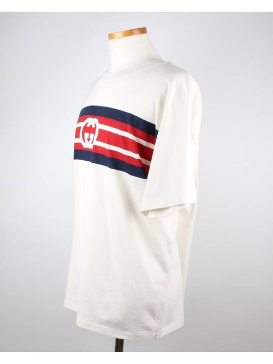 Luxury Gucci Trending 2025 GG Logo Stripe T Shirt S