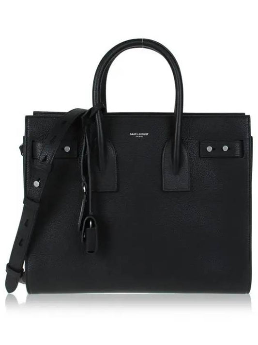 Luxury Saint Laurent Supple Sac de Jour Small Toad Shoulder Bag Black