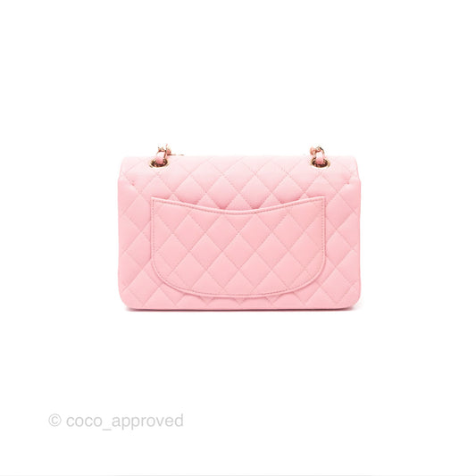 Chanel Small Classic Flap Quilted Sakura Pink Caviar Gold Hardware