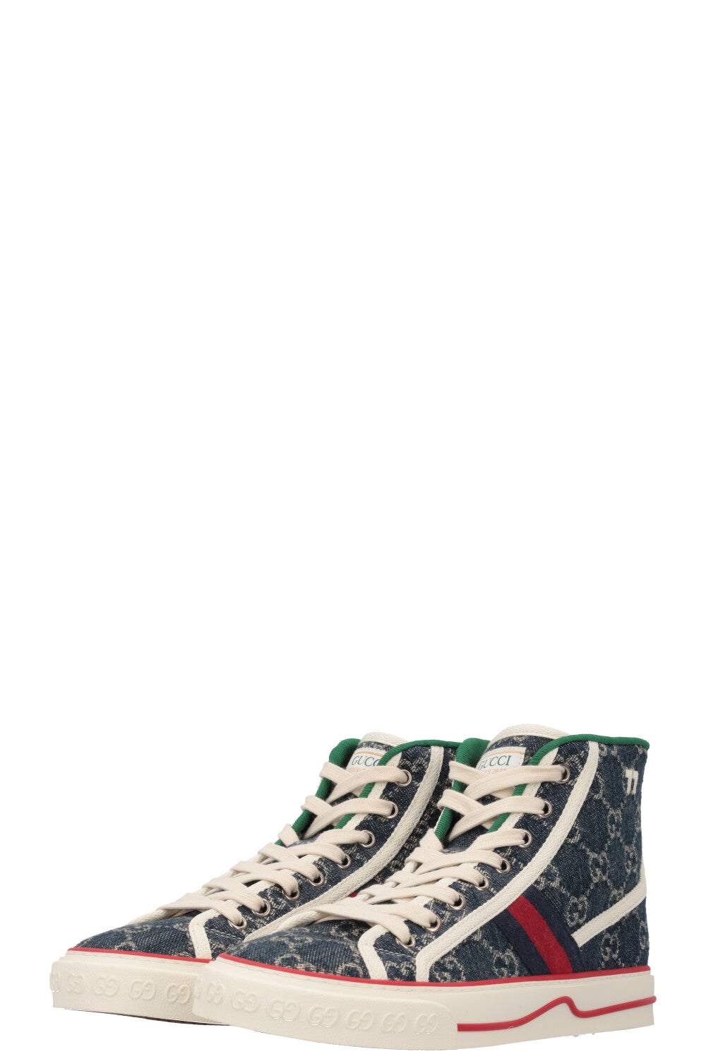Luxury Gucci Trending 2025 Tennis 1977 High Top Sneakers Denim