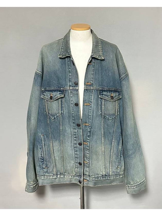 Luxury Balenciaga logo print denim jacket 110