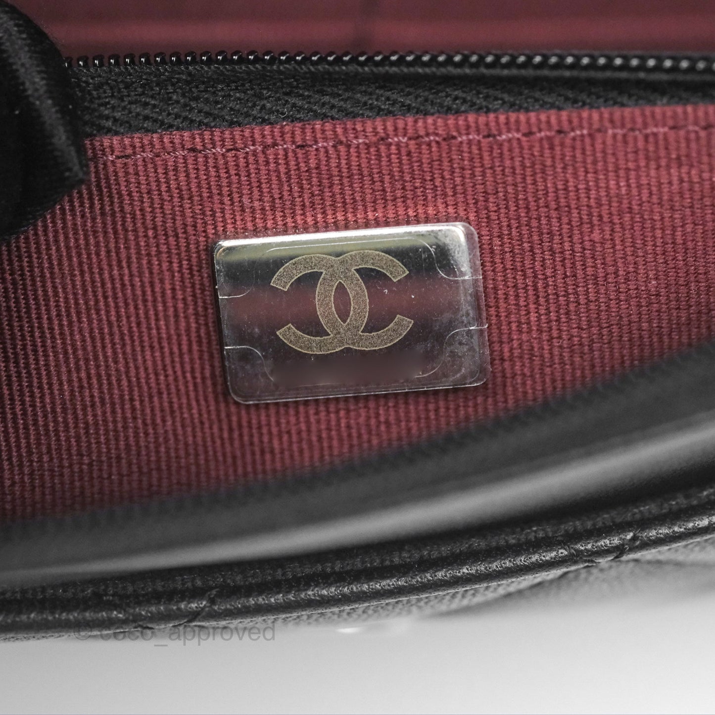 Chanel Quilted Classic Wallet on Chain WOC Black Lambskin Silver Hardware