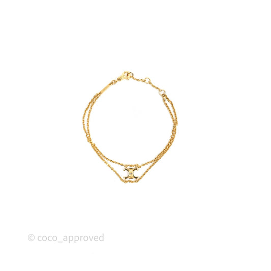 Celine Triomphe Suspended Bracelet In Gold