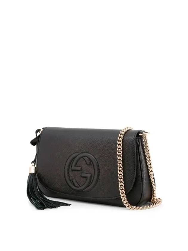 Luxury Gucci Trending 2025 Soho Tassle Crossbody Bag Black