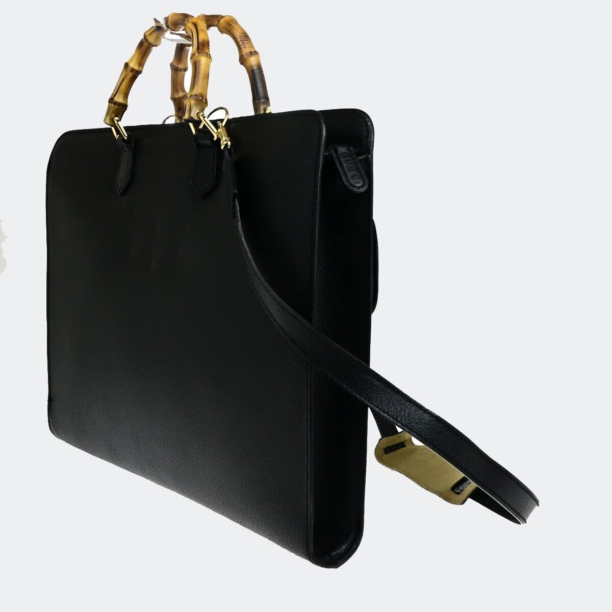 Luxury Gucci Trending 2025 Bamboo Leather Briefcase Bag
