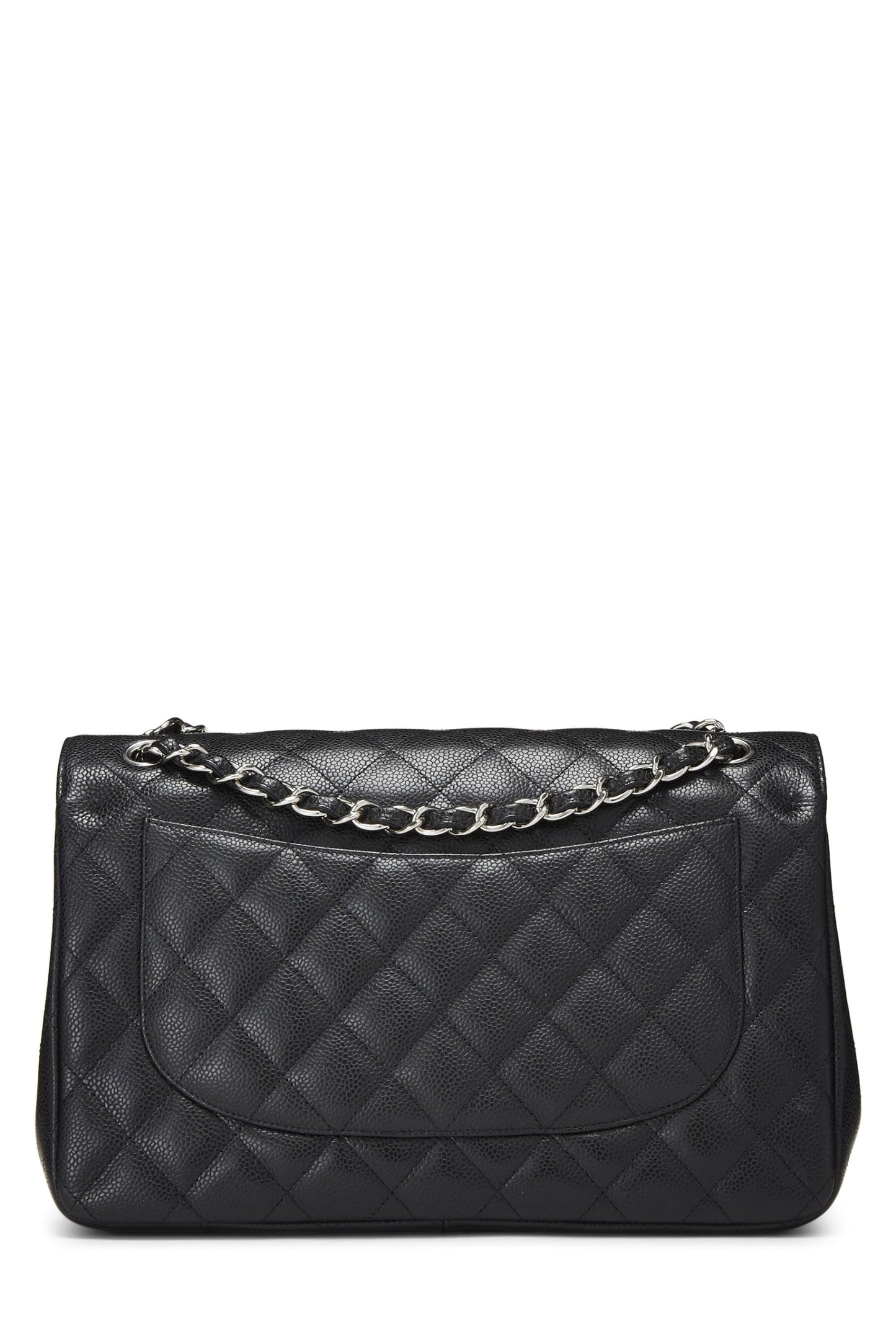 Chanel, Black Quilted Caviar New Classic Double Flap Jumbo, Black