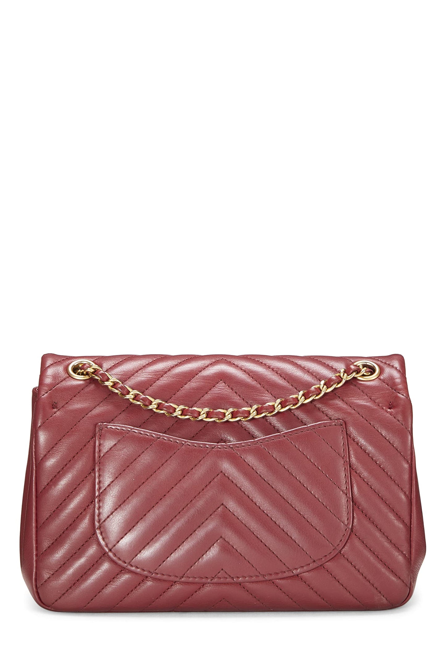 Chanel, Paris-Cosmopolite Red Chevron Lambskin Rock the Corner Flap Bag Small, Red