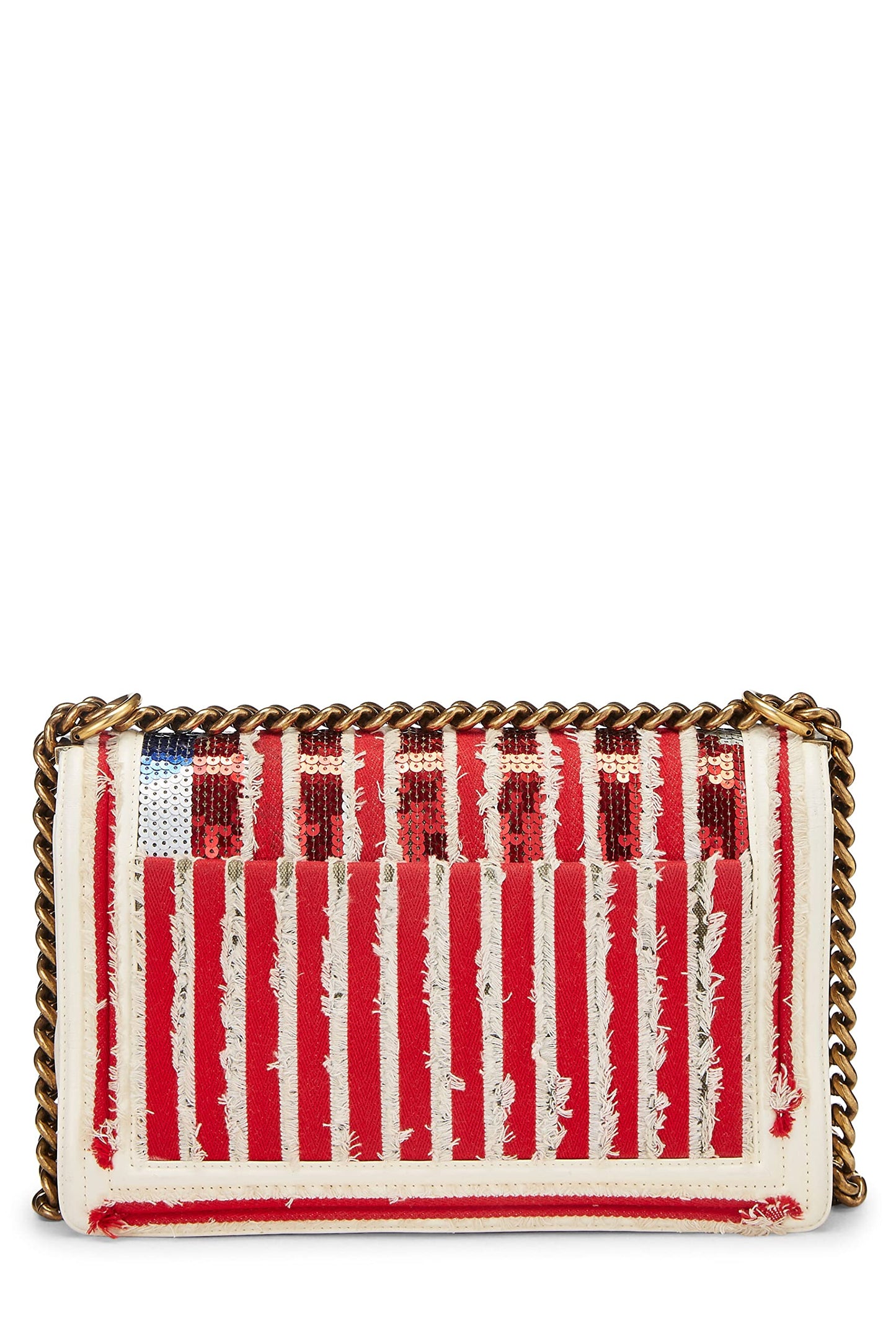 Chanel, Paris-Cuba Red & Blue Sequin Boy Bag Medium, Multi