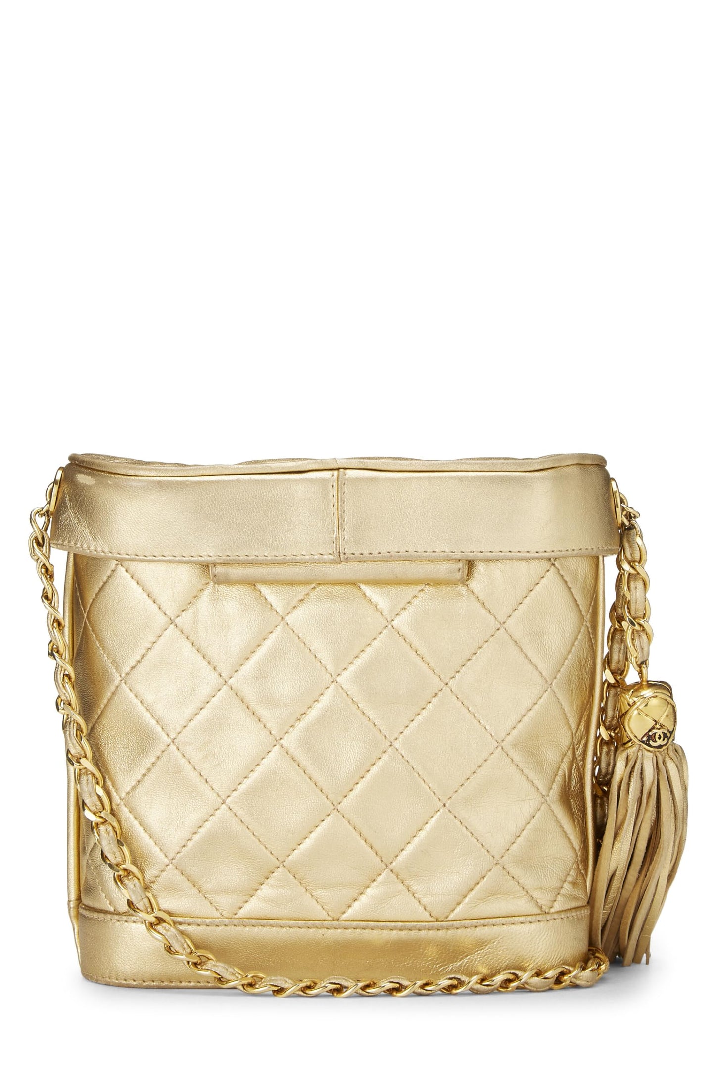 Chanel, Gold Quilted Lambskin Binocular Bag Small, Gold
