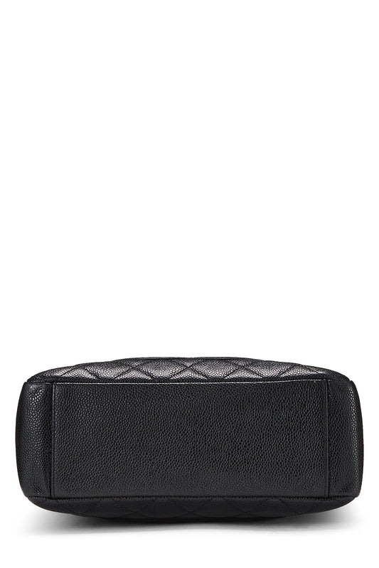 Chanel, Black Quilted Caviar Petite Shopping Tote (PST), Black