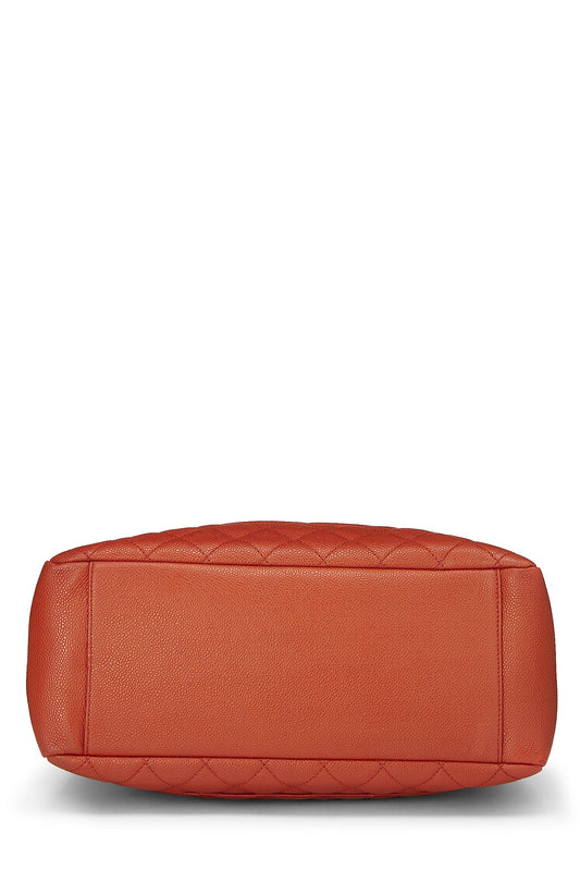 Chanel, Orange Quilted Caviar Grand Shopping Tote (GST), Orange