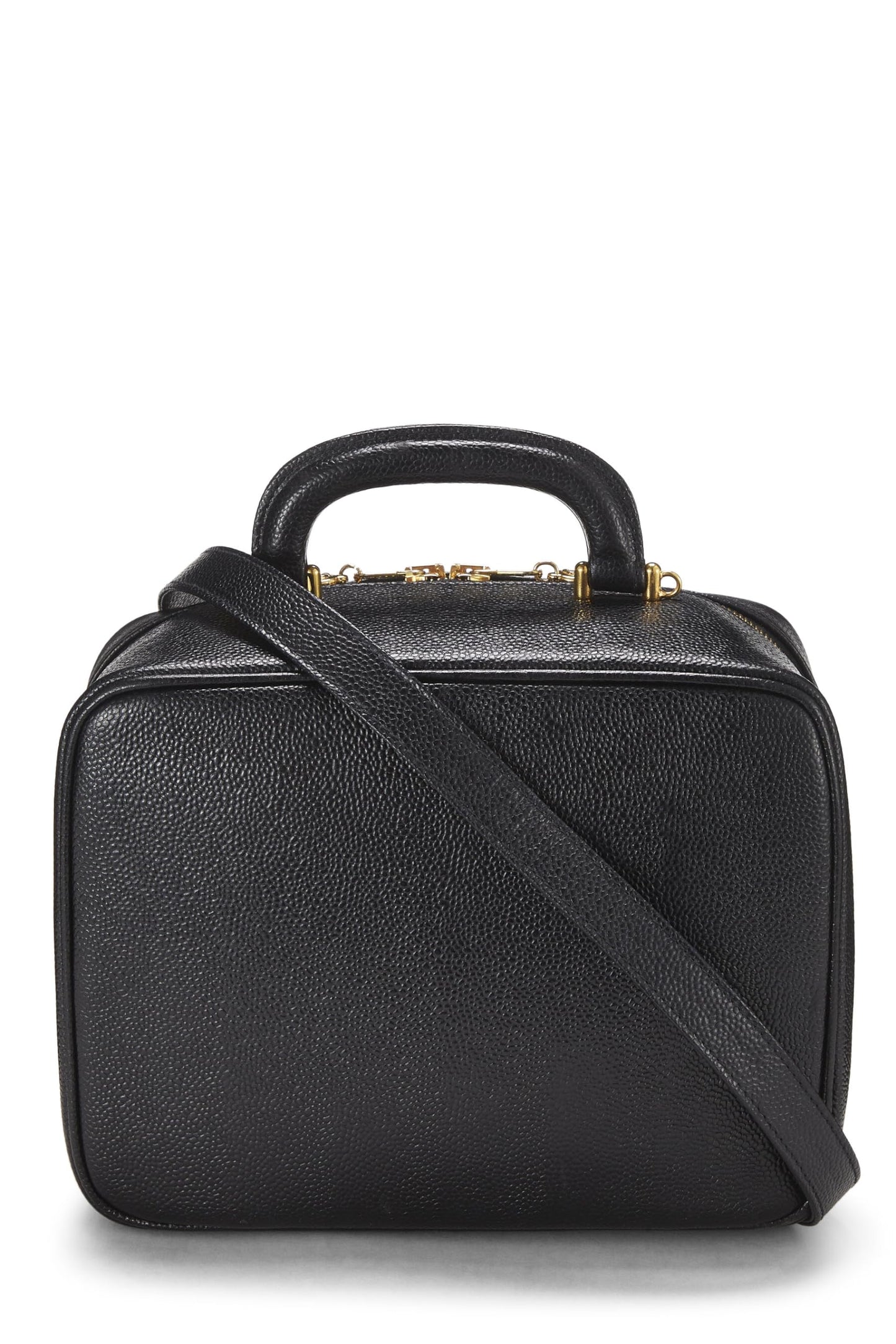 Chanel, Black Caviar Lunch Box Vanity, Black