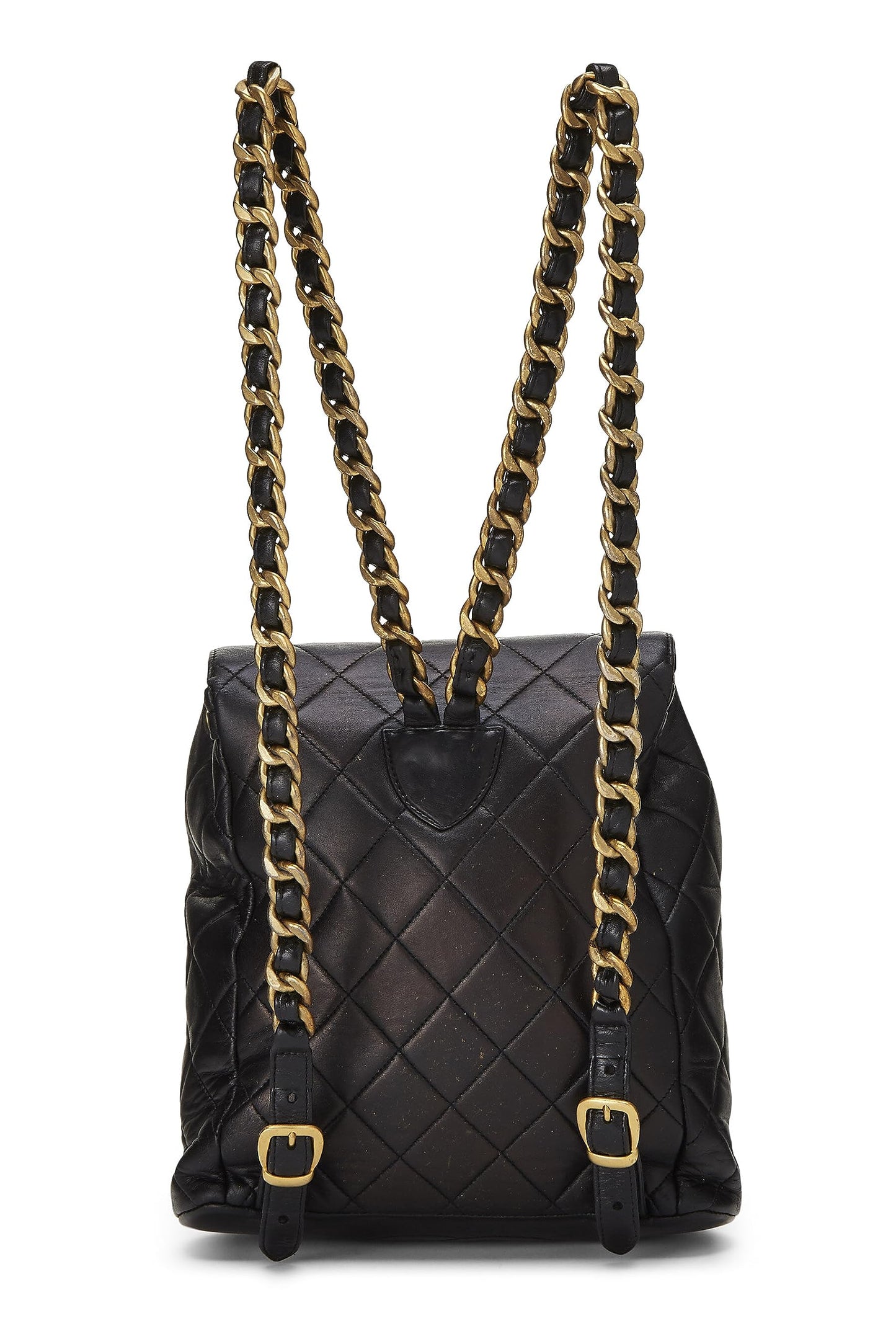 Chanel, Black Quilted Lambskin 'CC' Classic Backpack Medium, Black