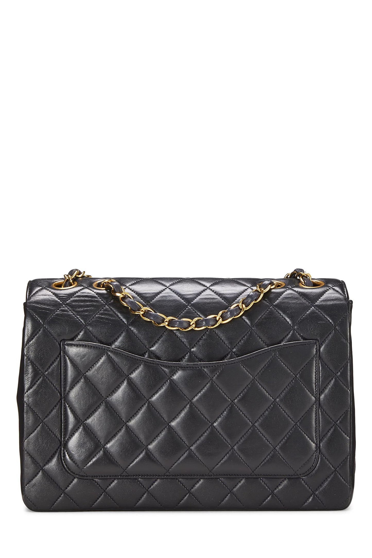 Chanel, Black Quilted Lambskin Paris Limited Curved Flap Medium , Black