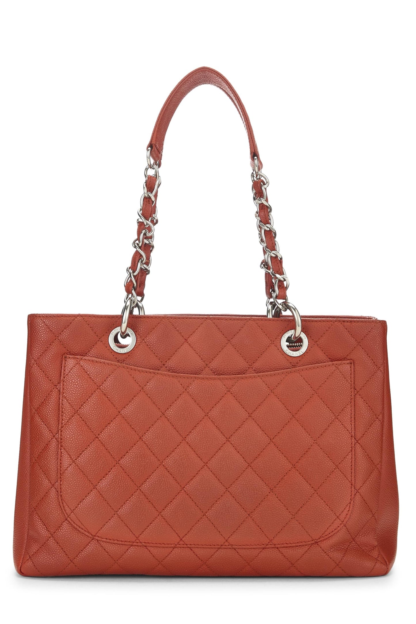 Chanel, Orange Caviar Grand Shopping Tote (GST), Orange