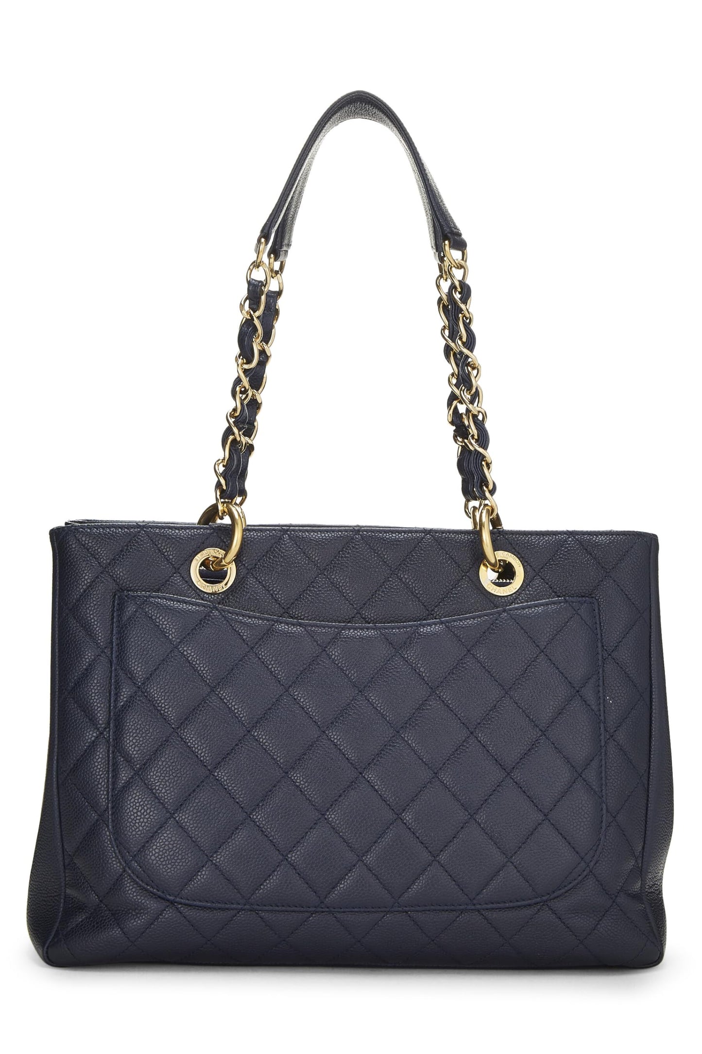 Chanel, Blue Quilted Caviar Grand Shopping Tote (GST), Blue