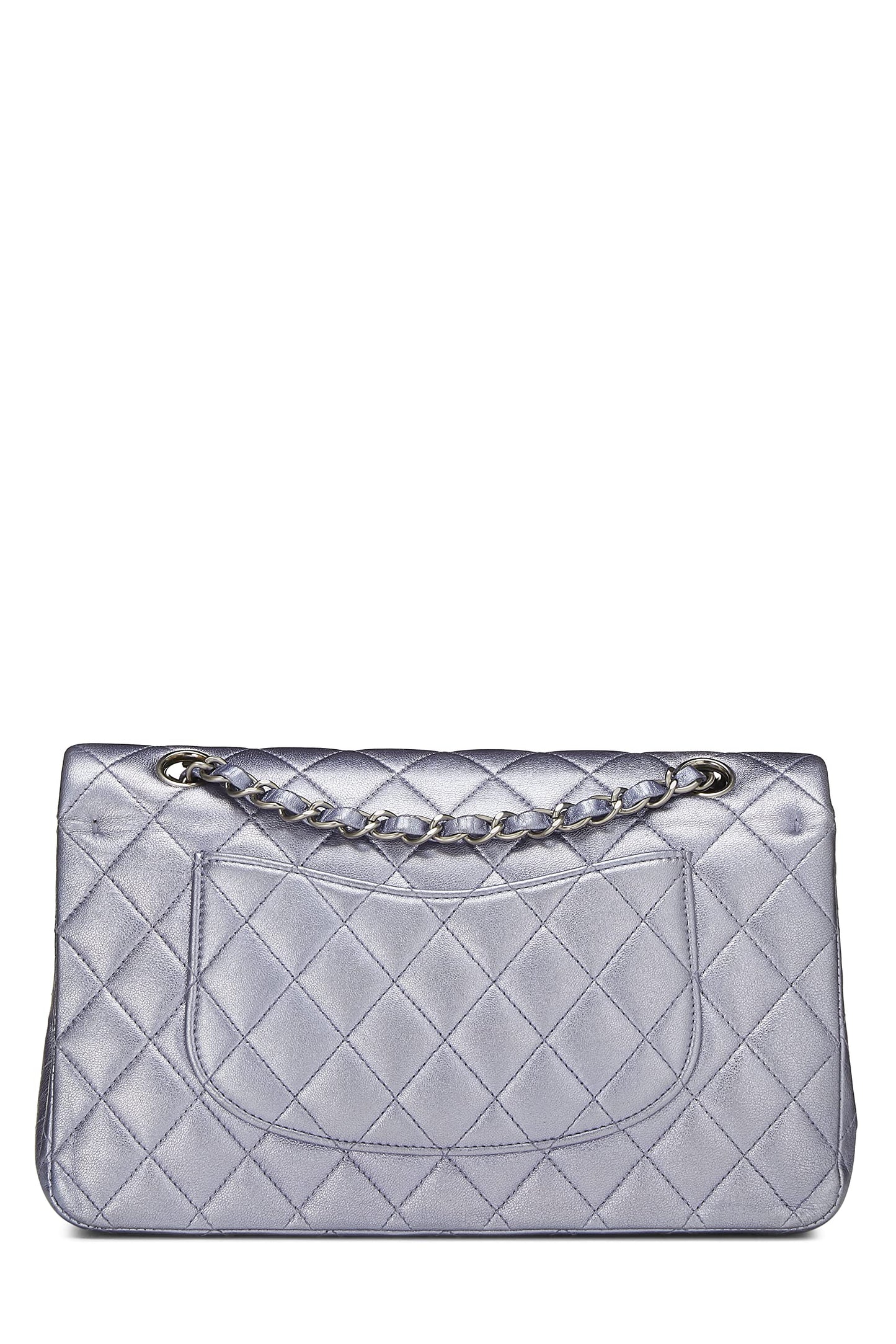 Chanel, Metallic Purple Quilted Lambskin Classic Double Flap Medium, Purple