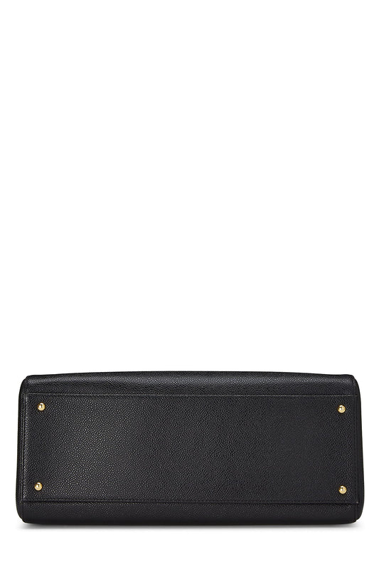 Chanel, Black Caviar Zip Tote Small, Black