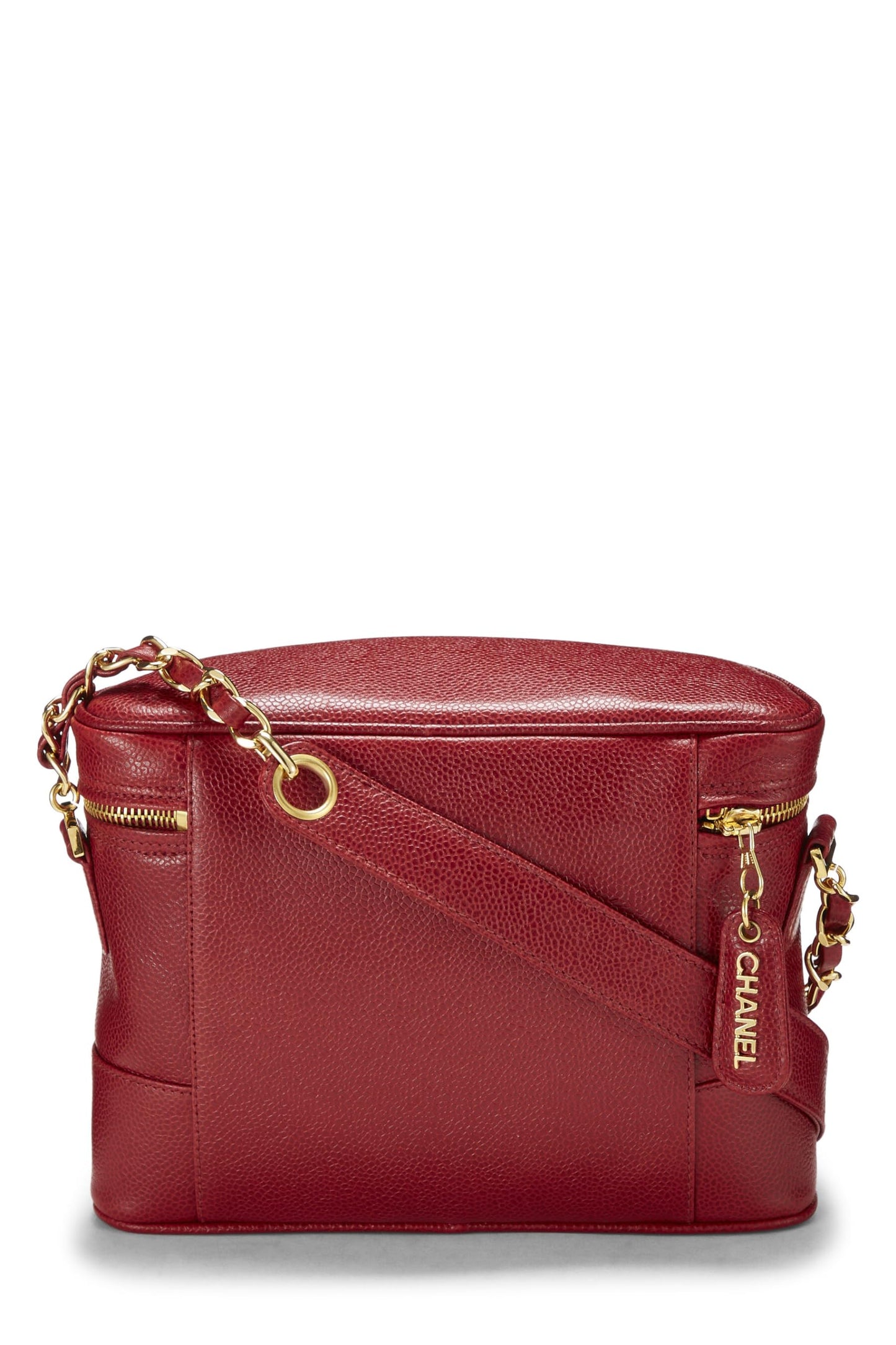 Chanel, Red Caviar 3 'CC' Binocular Bag Medium, Red