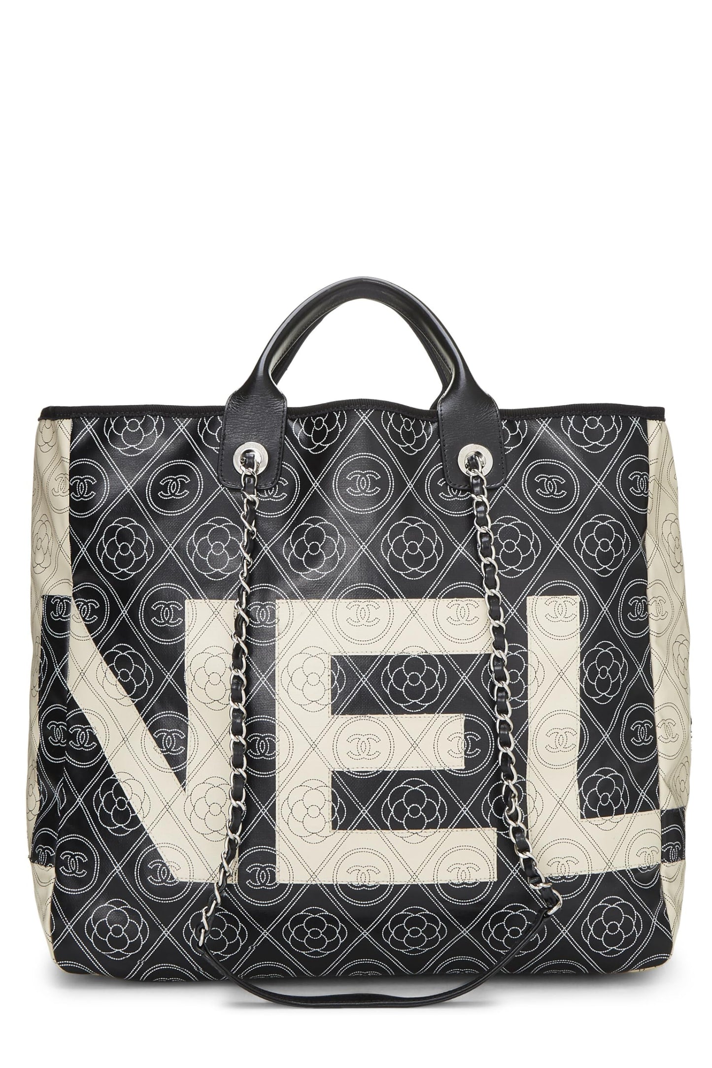 Chanel, Black 'CC' Camellia Tote Medium, Black