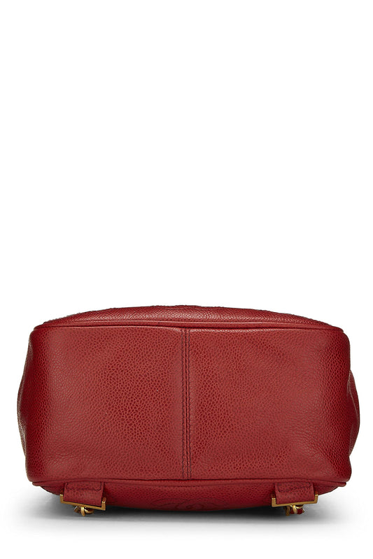 Chanel, Red Caviar 3 'CC' Backpack Medium, Red