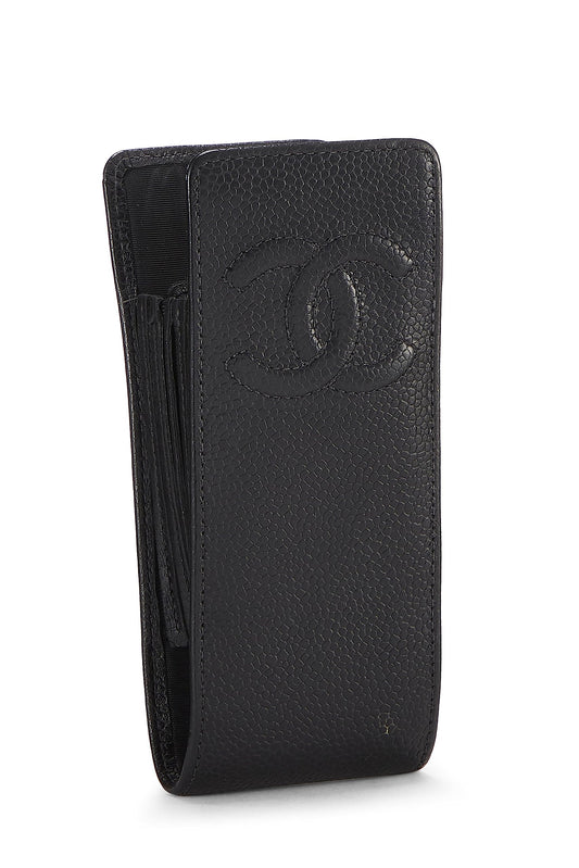 Chanel Black Caviar Case, Black