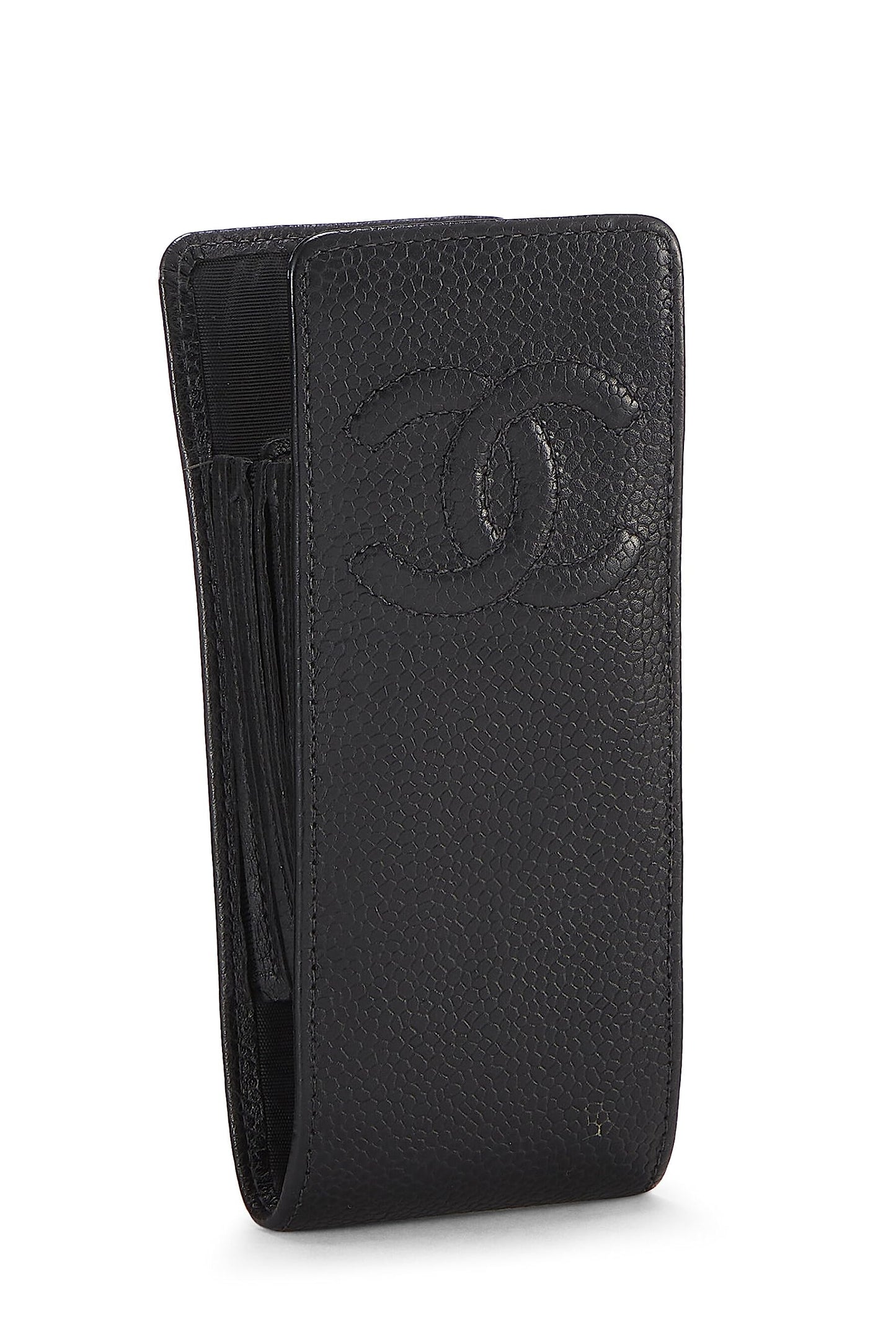 Chanel Black Caviar Case, Black
