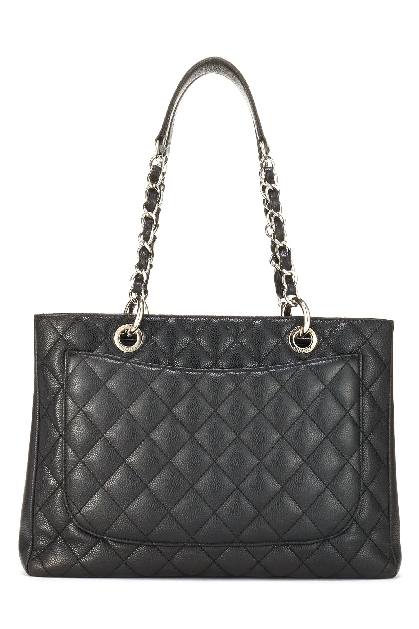 Chanel, Black Quilted Caviar Grand Shopping Tote (GST), Black