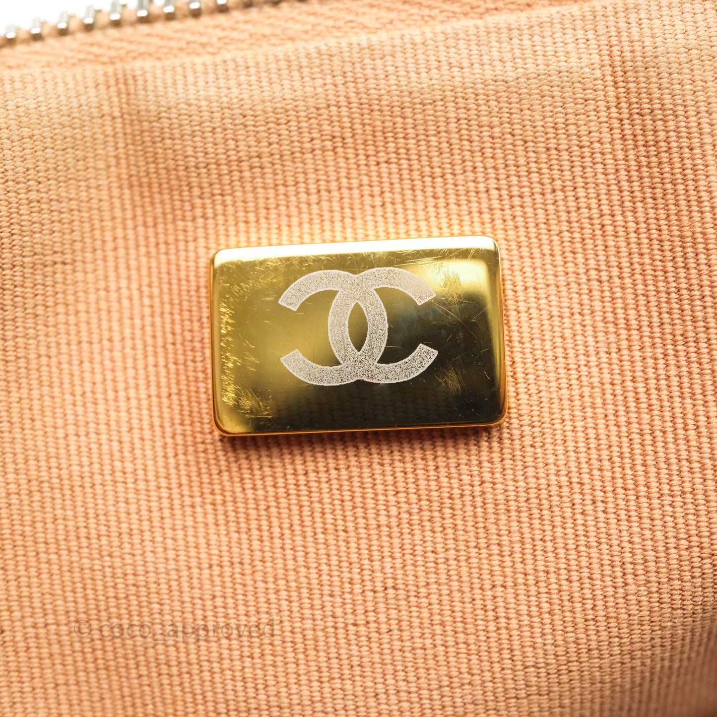 Chanel Small Hobo Shoulder Bag Caviar Beige Gold Hardware