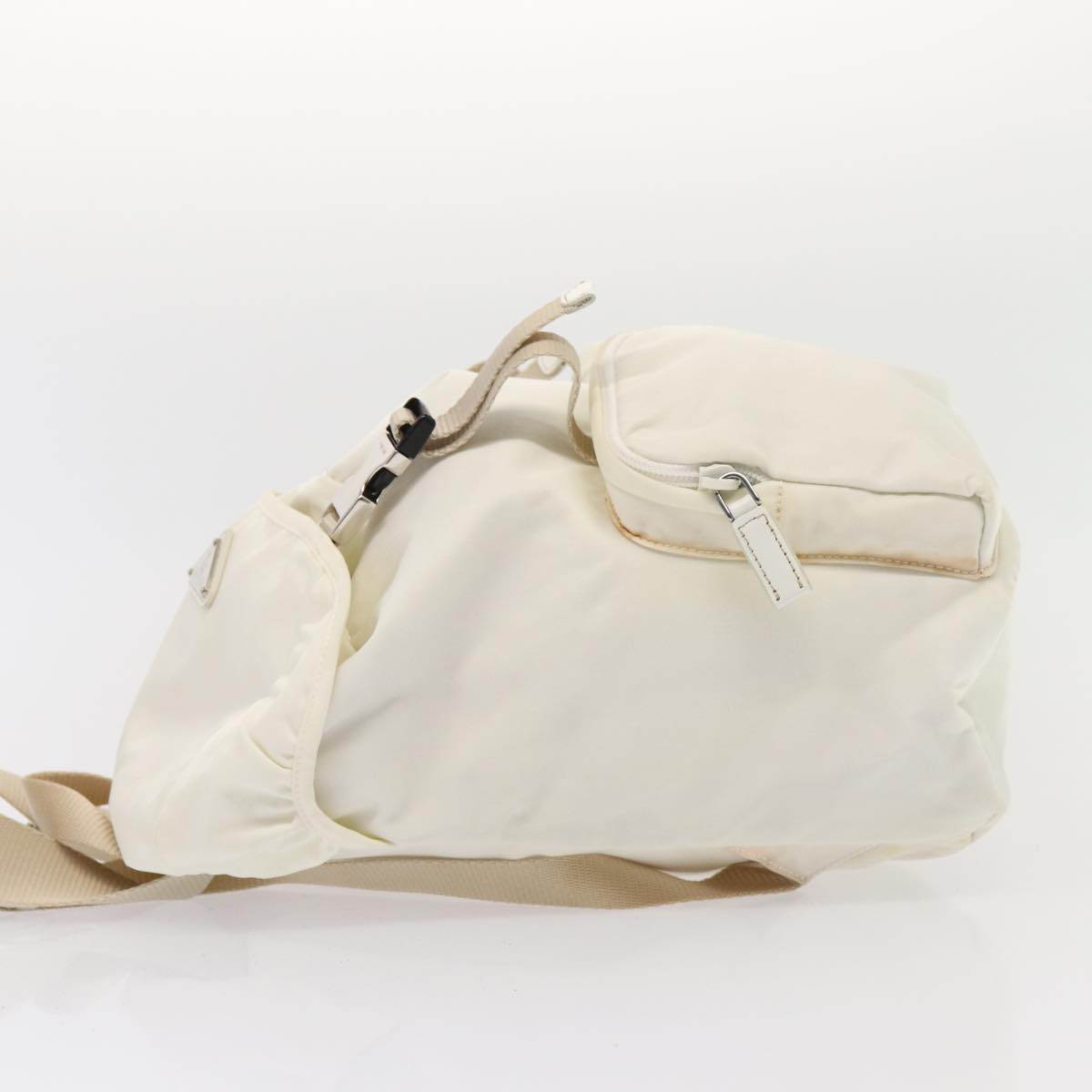 Luxury Prada Backpack Nylon White 83158