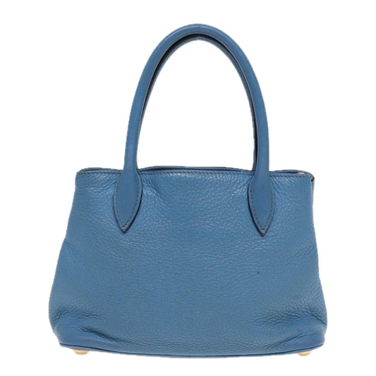 Luxury Prada Hand Bag Leather 2way Light Blue 83160