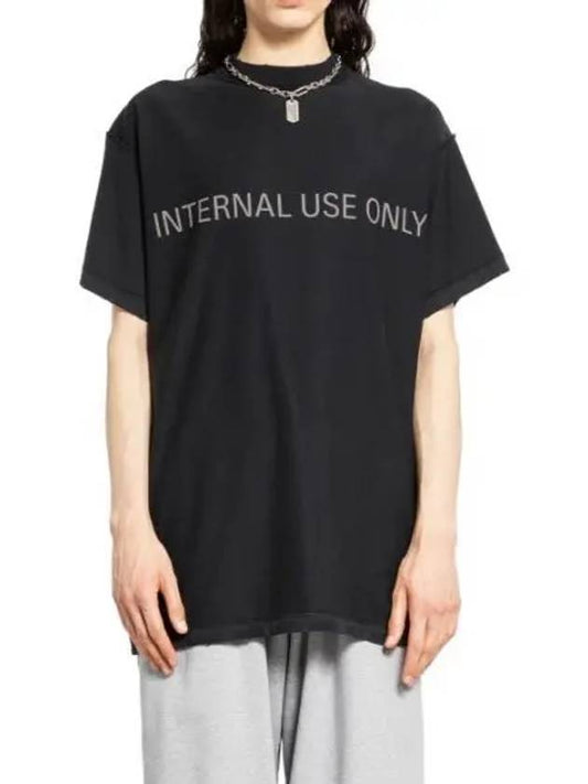 Luxury Balenciaga Inside Out Oversized Distressed Short Sleeve T-Shirt Black