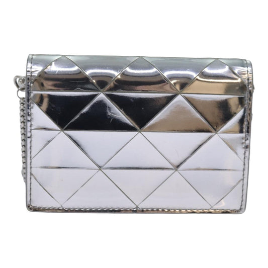 Luxury Prada Shoulder Pouch Triangle Panel Silver 84299