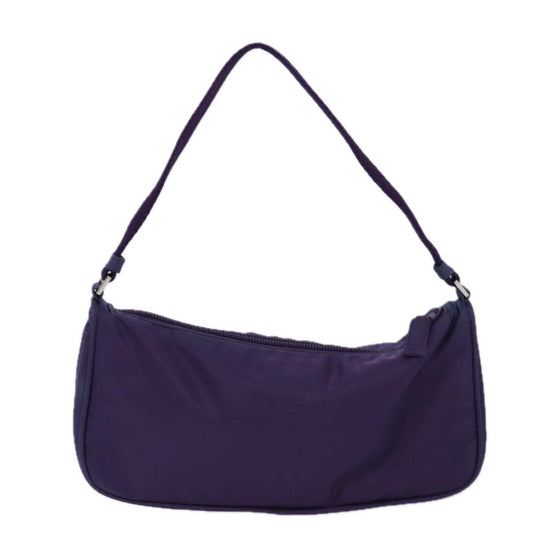 Luxury Prada Accessory Pouch Nylon Purple Silver 84541
