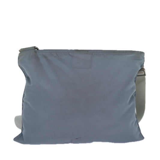 Luxury Prada Shoulder Bag Nylon Light Blue Silver 84542