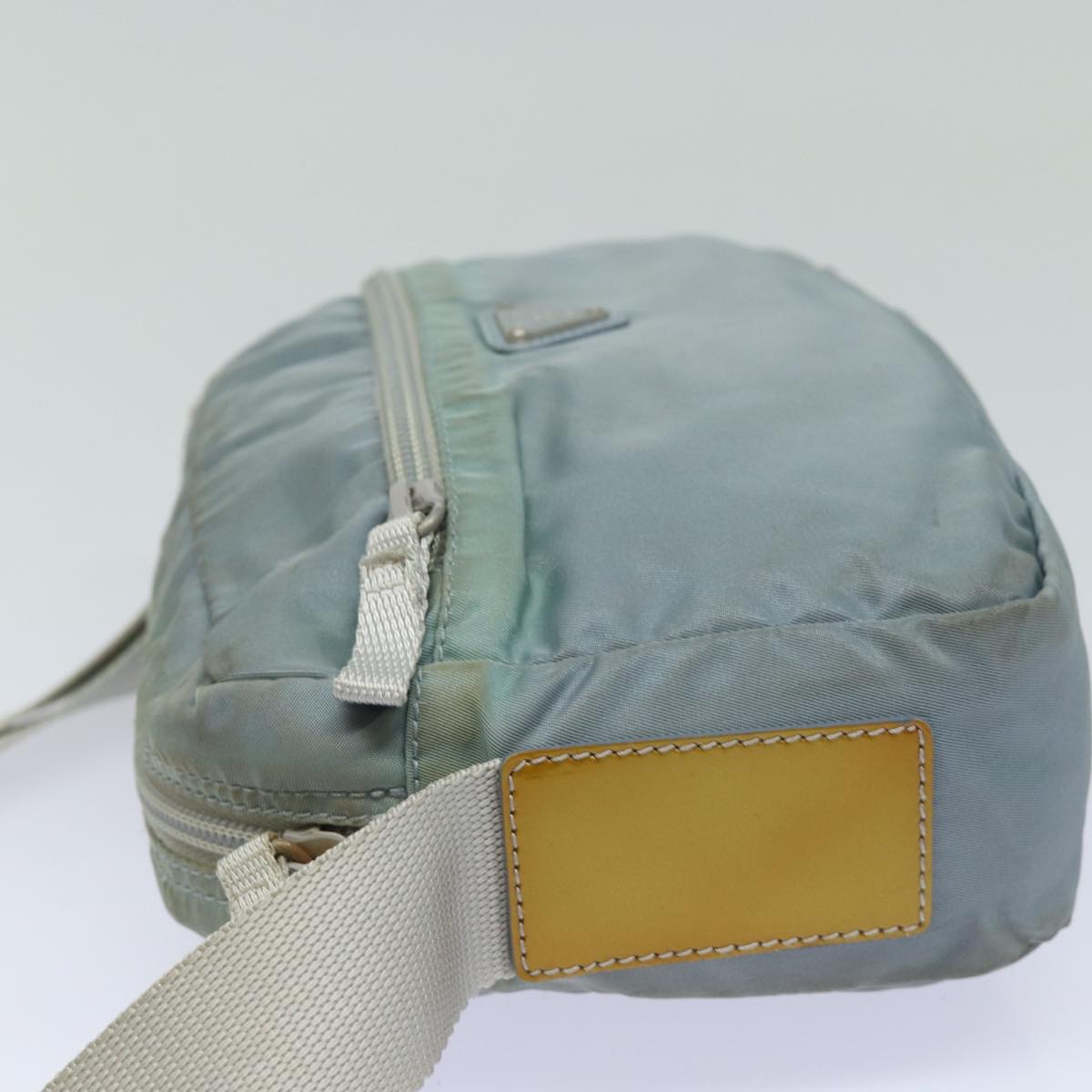 Luxury Prada Shoulder Bag Nylon Light Blue Silver 84645