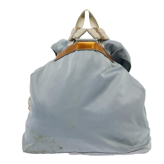 Luxury Prada Backpack Nylon Light Blue Silver 84646