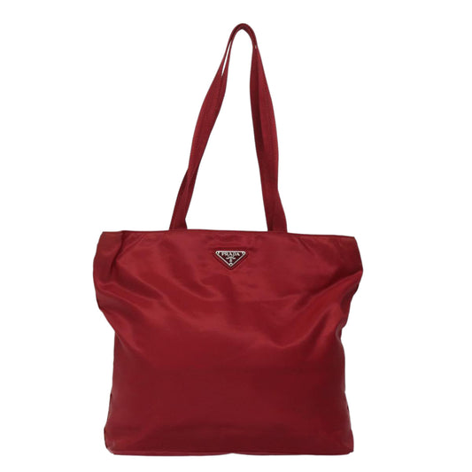 Luxury Prada Shoulder Bag Nylon Red 84772
