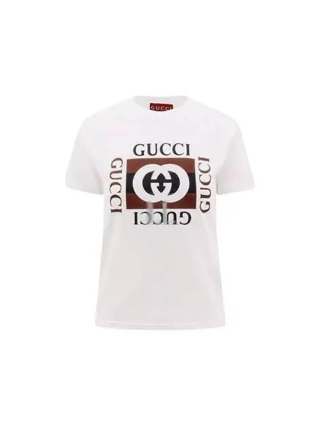 Luxury Gucci Trending 2025 Print Cotton Jersey Short Sleeve T-Shirt White