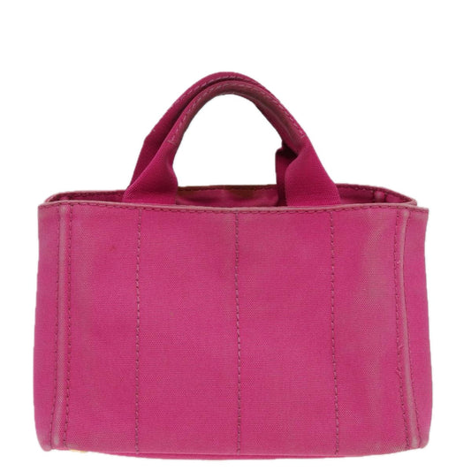 Luxury Prada Canapa PM Hand Bag Canvas Pink 85061