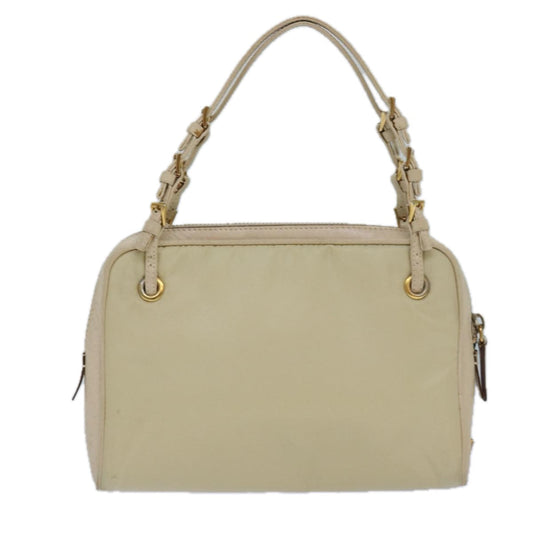 Luxury Prada Hand Bag Nylon Gold Beige 85224