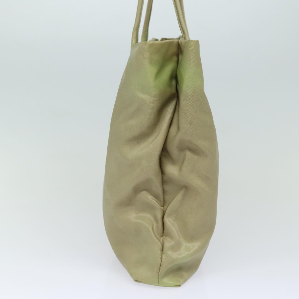 Luxury Prada Tote Bag Nylon Beige Silver 85635