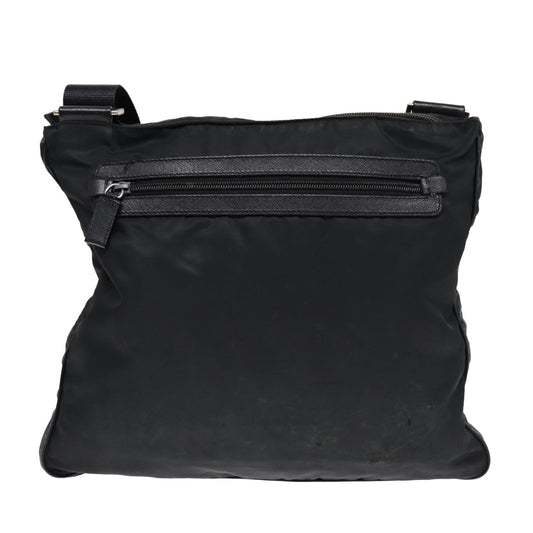 Luxury Prada Shoulder Bag Nylon Black Silver 85651