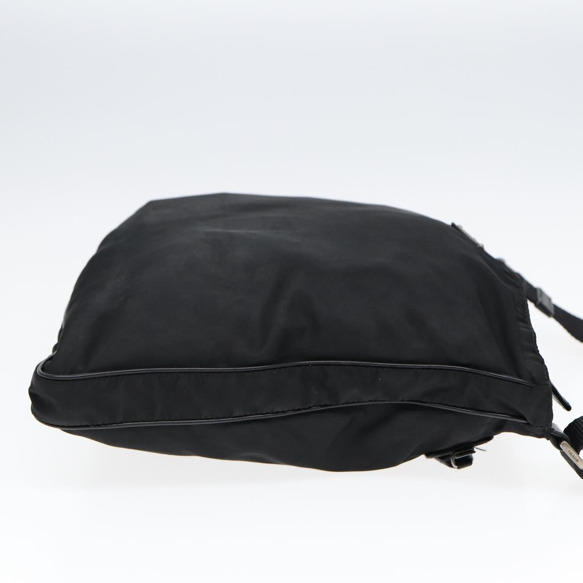 Luxury Prada Shoulder Bag Nylon Black Silver 85651