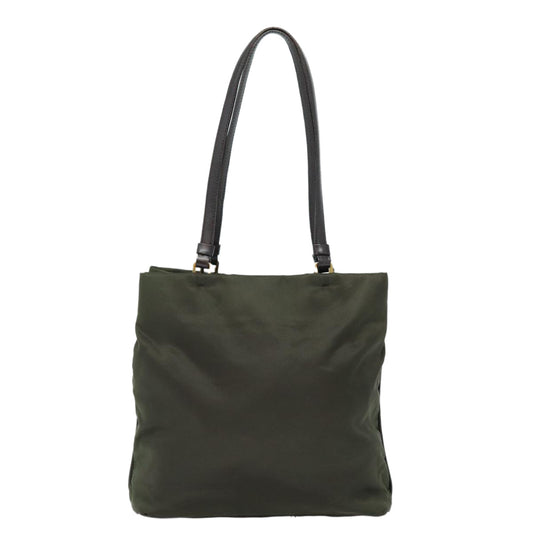 Luxury Prada Shoulder Bag Nylon Khaki Gold 85712